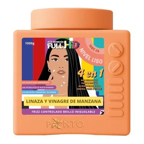 Tratamiento Ponto Full HD Nivel Liso Linaza y Vinagre X1000G
