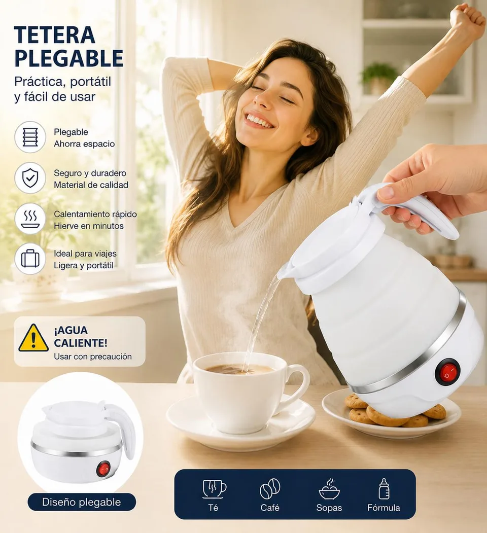 Tetera Eléctrica Plegable