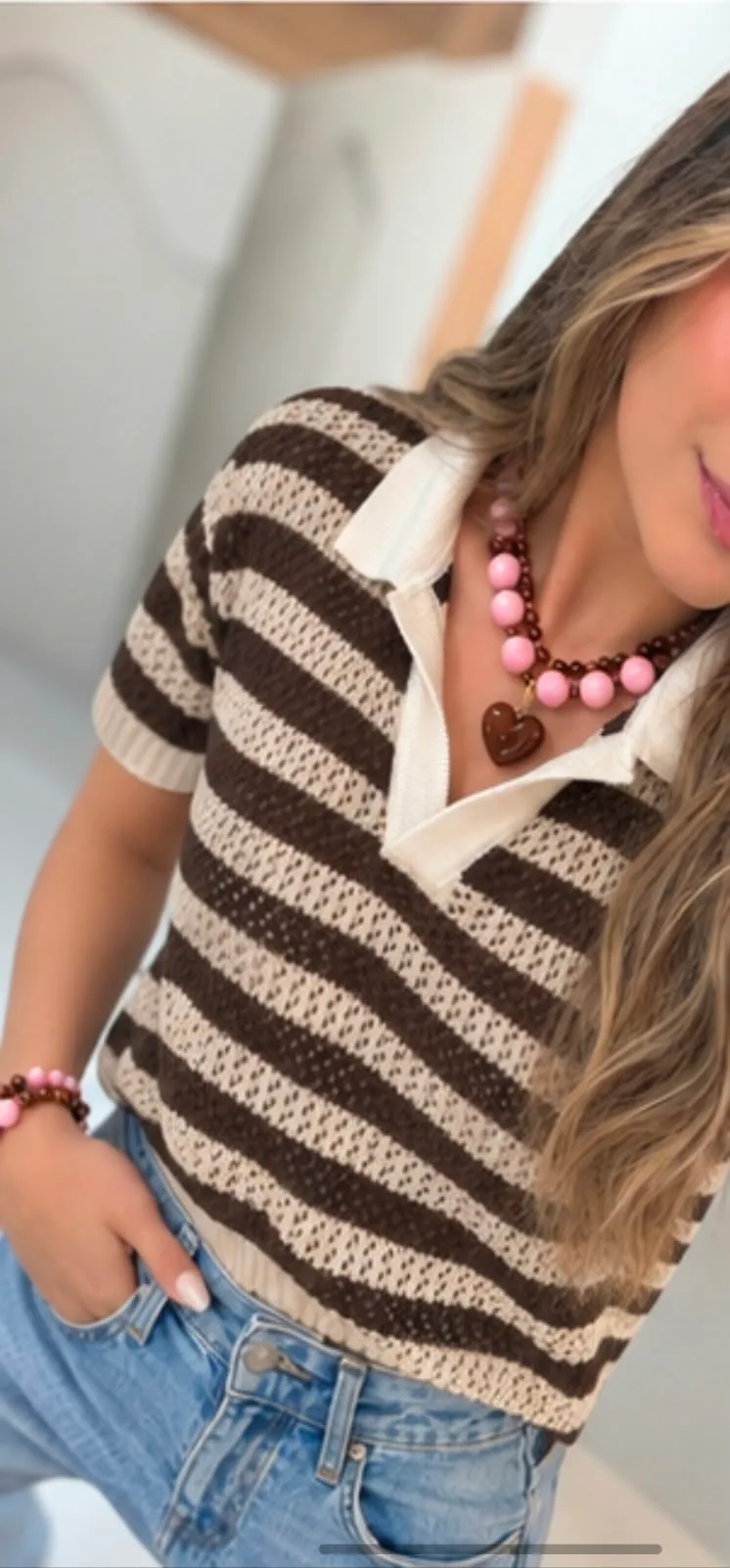 Blusa de Cuello en Hilo