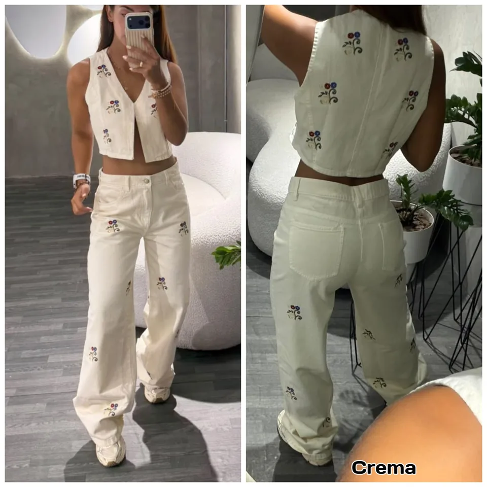 Set de Chaleco y Pantalón Bordado