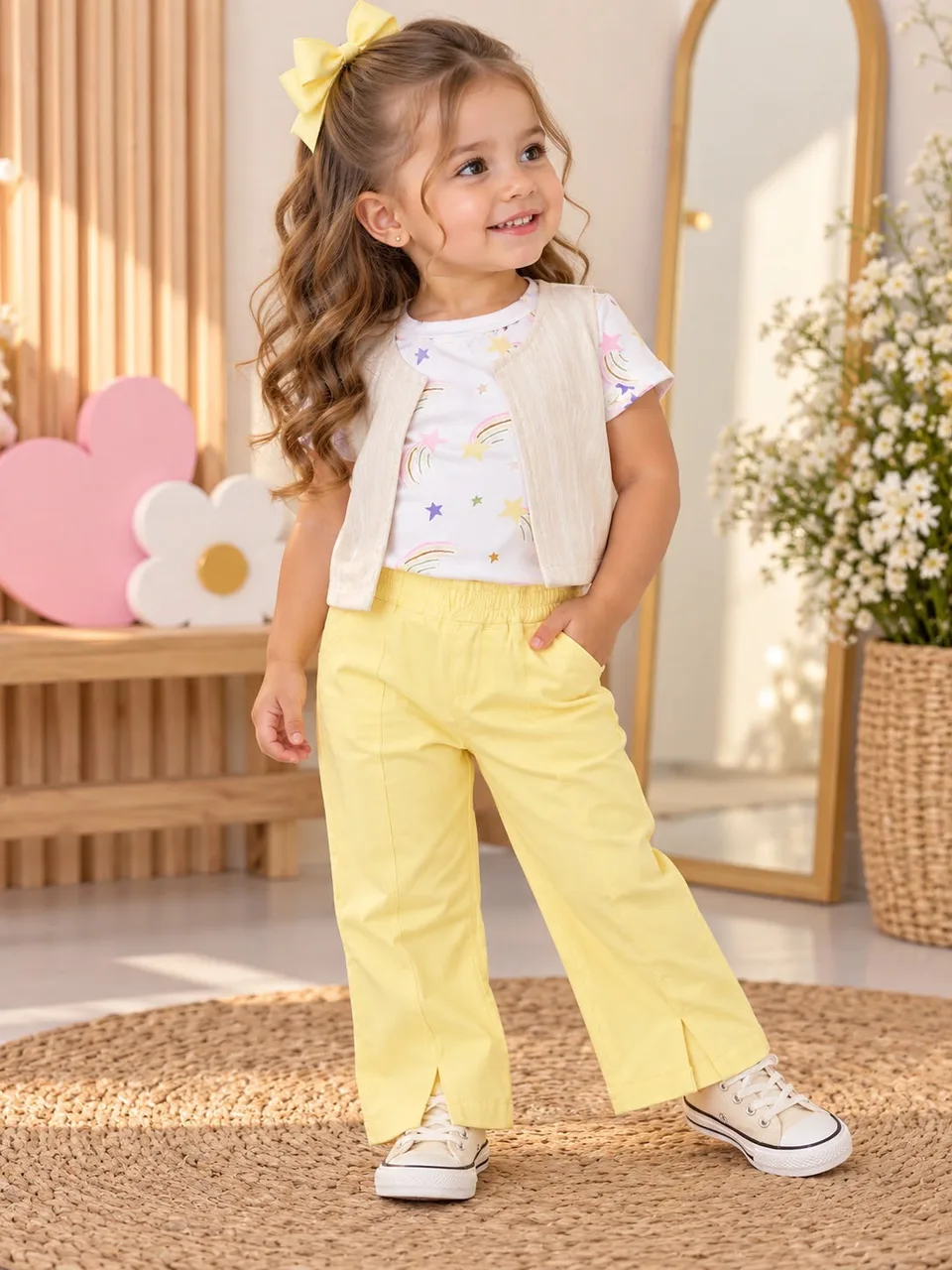 Conjunto de Top, chaleco y Pantalón