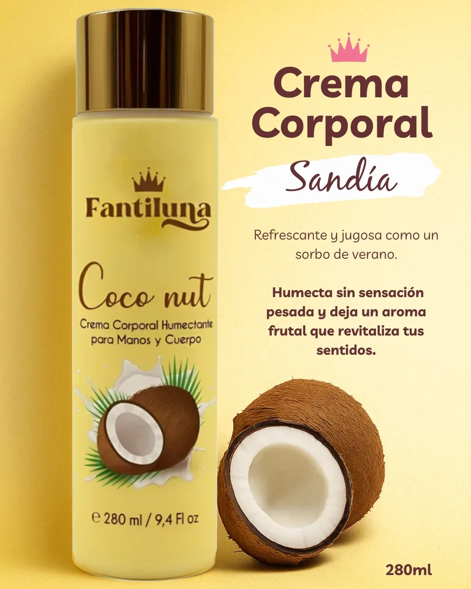 Crema Corporal Fantiluna Coconut X280 ML
