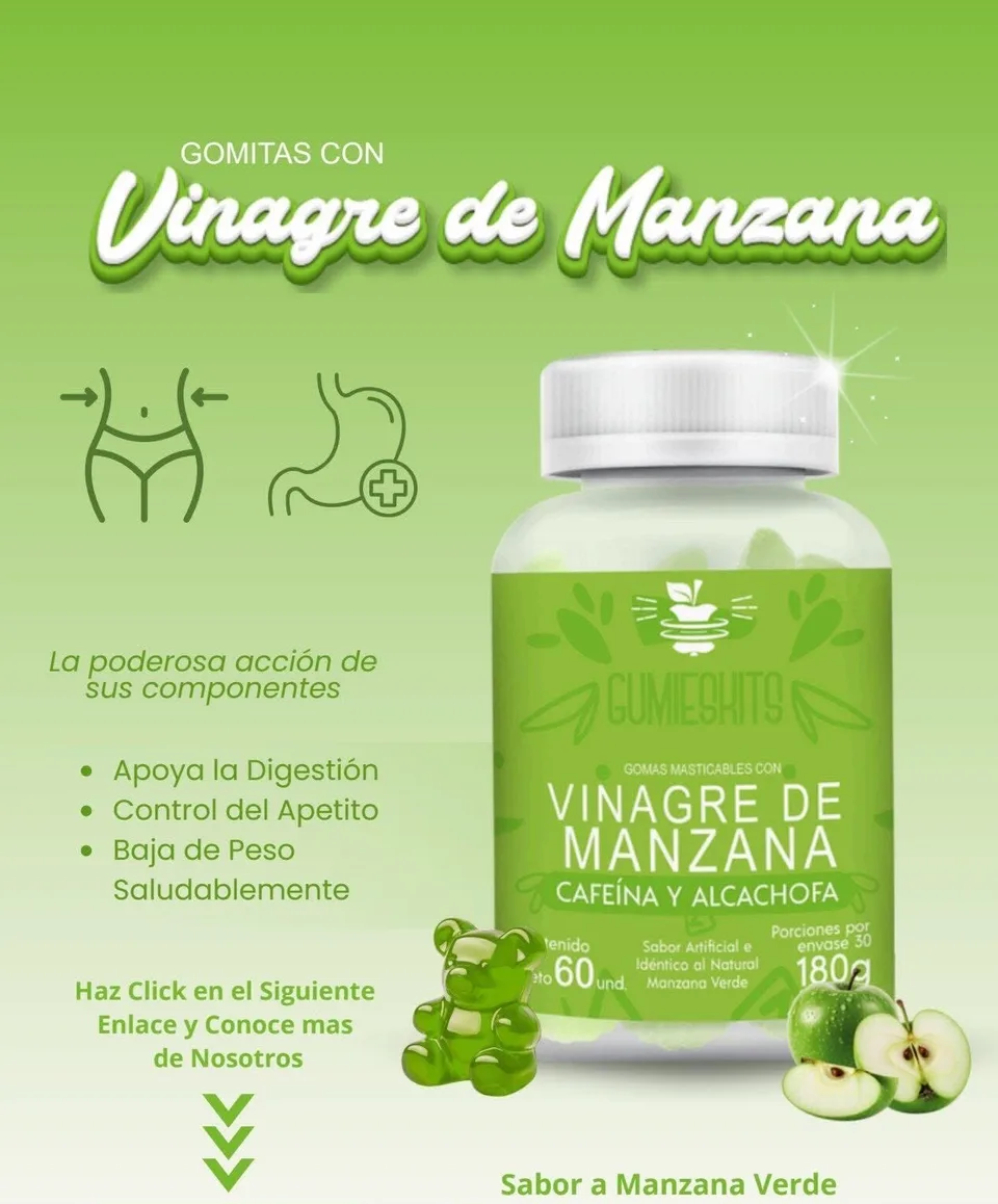 Gomas Gumiestiks Vinagre de Manzana Cafeína y Alcachofa