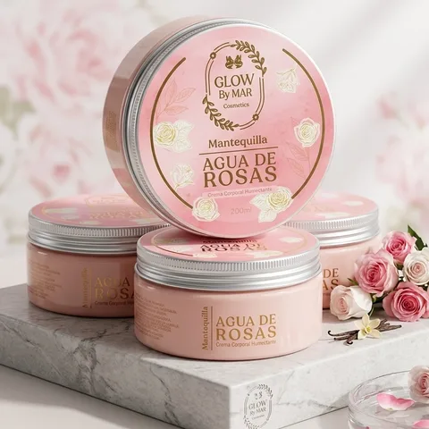 Mantequilla Glow By Mar Agua De Rosas x 200ml