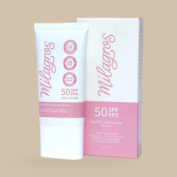 Protector Solar Facial Milagros Con Color