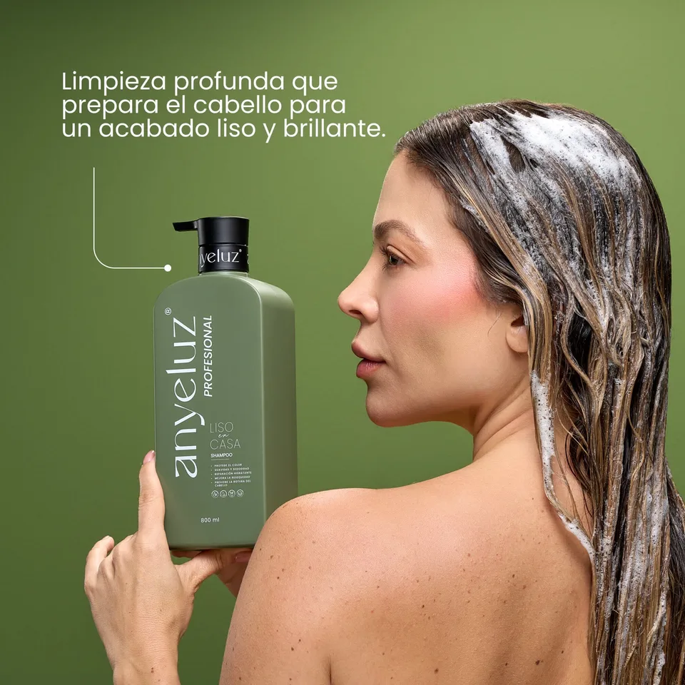 Shampoo Anyeluz Liso en Casa X 800ml