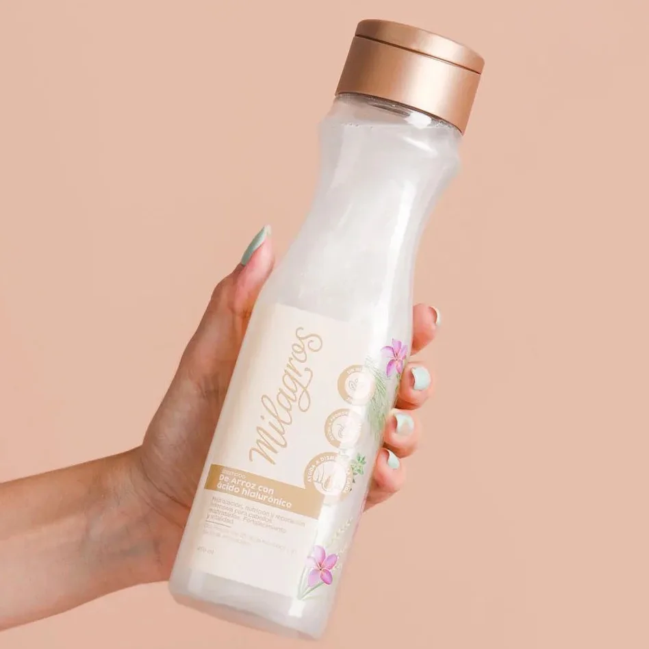 Shampoo Milagros De Arroz x 450ml Con Ácido Hialurónico)