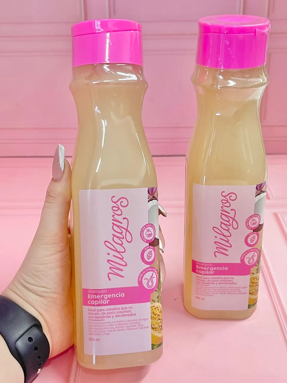 Shampoo Milagros Emergencia Capilar x 500ml (cabellos maltratados, decolorados)