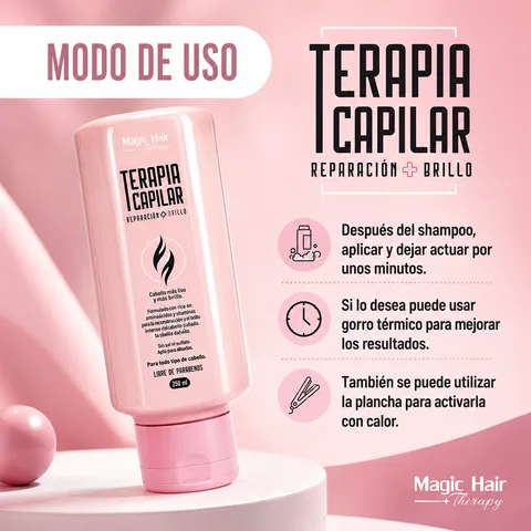 TERAPIA CAPILAR MAGIC HAIR REPARACION Y BRILLO X 200ML